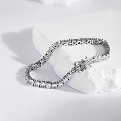 [LUCKY LOVE]Luxurious Ornate Round Cut Tennis Bracelet