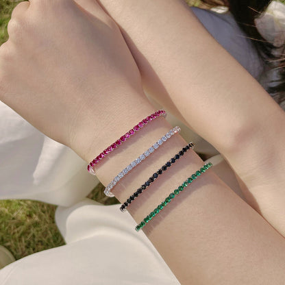[LUCKY LOVE]Radiant Colorful Round Cut Party Bracelet
