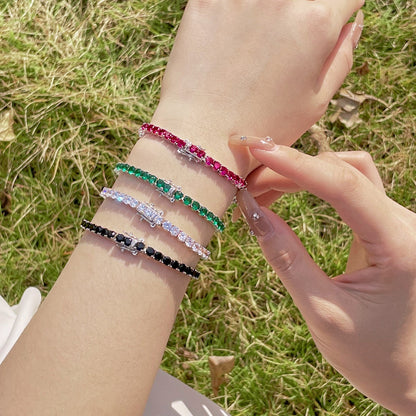 [LUCKY LOVE]Radiant Colorful Round Cut Party Bracelet
