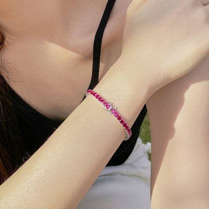 [LUCKY LOVE]Radiant Colorful Round Cut Party Bracelet
