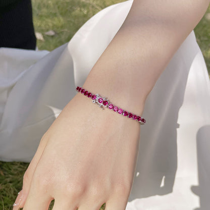 [LUCKY LOVE]Radiant Colorful Round Cut Party Bracelet