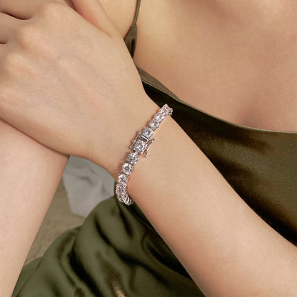 [LUCKY LOVE]0.75 Carat Dazzling Round Cut Wedding Bracelet