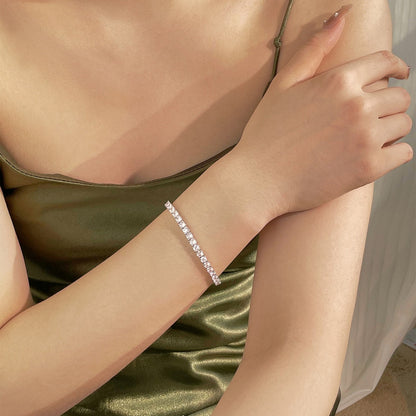 [LUCKY LOVE]Luxurious Ornate Round Cut Tennis Bracelet