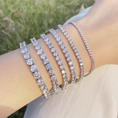 [LUCKY LOVE]Luxurious Ornate Round Cut Tennis Bracelet