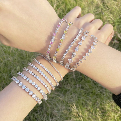 [LUCKY LOVE]Luxurious Ornate Round Cut Tennis Bracelet
