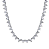 [LUCKY LOVE]Ornate Heart Cut Tennis Necklace