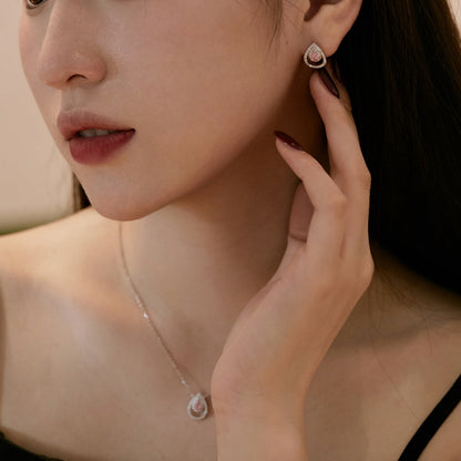 [LUCKY LOVE]Sparkling Delicate Water Drop Shape Daily Earrings