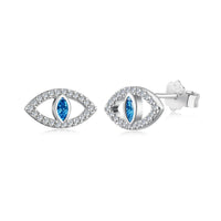 [LUCKY LOVE]Blue Devil Eyes Hollow Stud Earrings