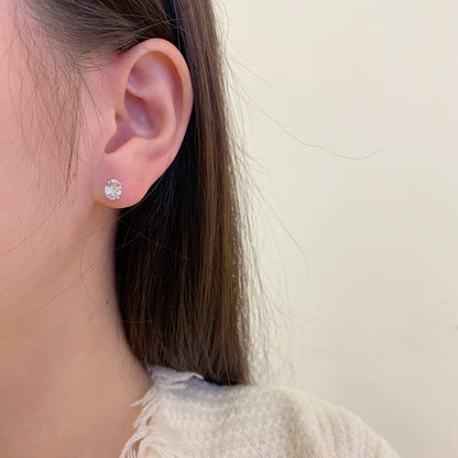 [LUCKY LOVE]Oval Classic Dignified Elegant Earrings