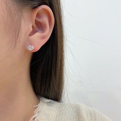 [LUCKY LOVE]Dainty Round Shape Earrings