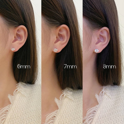 [LUCKY LOVE]Dainty Round Shape Earrings