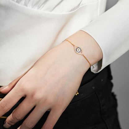 [LUCKY LOVE]Dazzling Eye Shape Necklace
