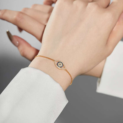 [LUCKY LOVE]Dazzling Eye Shape Necklace