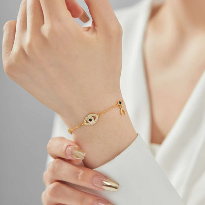 [LUCKY LOVE]Dainty Eye Shape Necklace