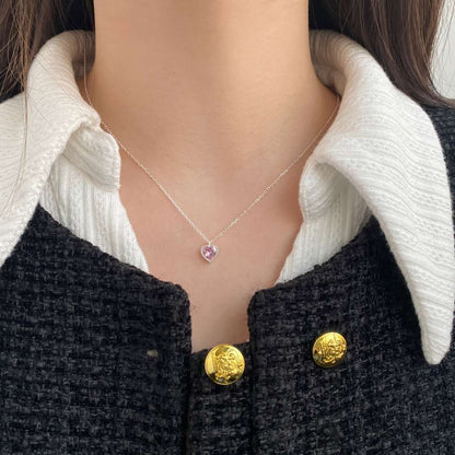 [LUCKY LOVE]Ornate Heart Shape Necklace