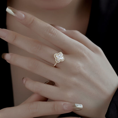 [LUCKY LOVE]Luxurious Eternity Flower Shape Banquet Ring
