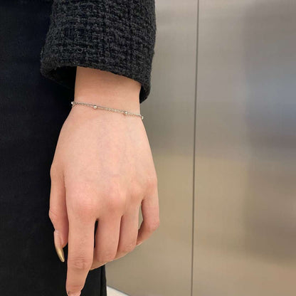[LUCKY LOVE]Delicate Bead Double Layer Bracelet