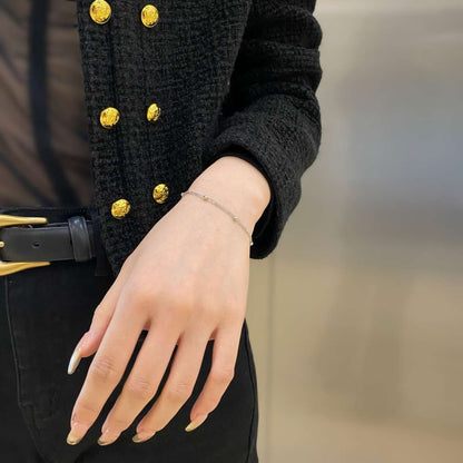 [LUCKY LOVE]Delicate Bead Double Layer Bracelet