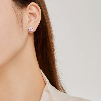 [LUCKY LOVE]Ornate Colorful Octagon Shape Daily Earrings