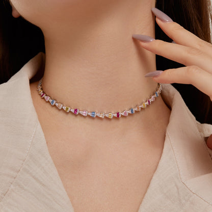 [LUCKY LOVE]Radiant Colorful Rainbow Necklace