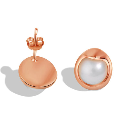 [LUCKY LOVE]Dainty Bread Pearl Earrings