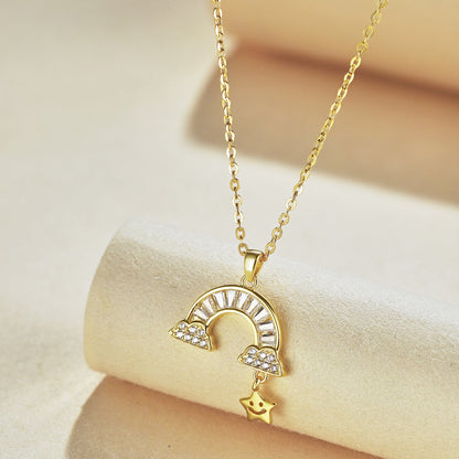 [LUCKY LOVE]Unique Rainbow Star Necklace