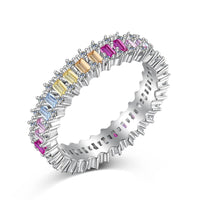 [LUCKY LOVE]Splashy Ornate Emerald Cut Cocktail Ring