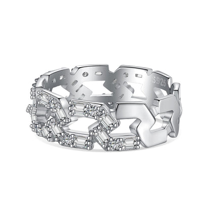 [LUCKY LOVE]Sparkling Vibrant Emerald Cut Daily Ring