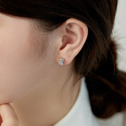 [LUCKY LOVE]Radiant Luxurious Princess Cut Daily Earrings