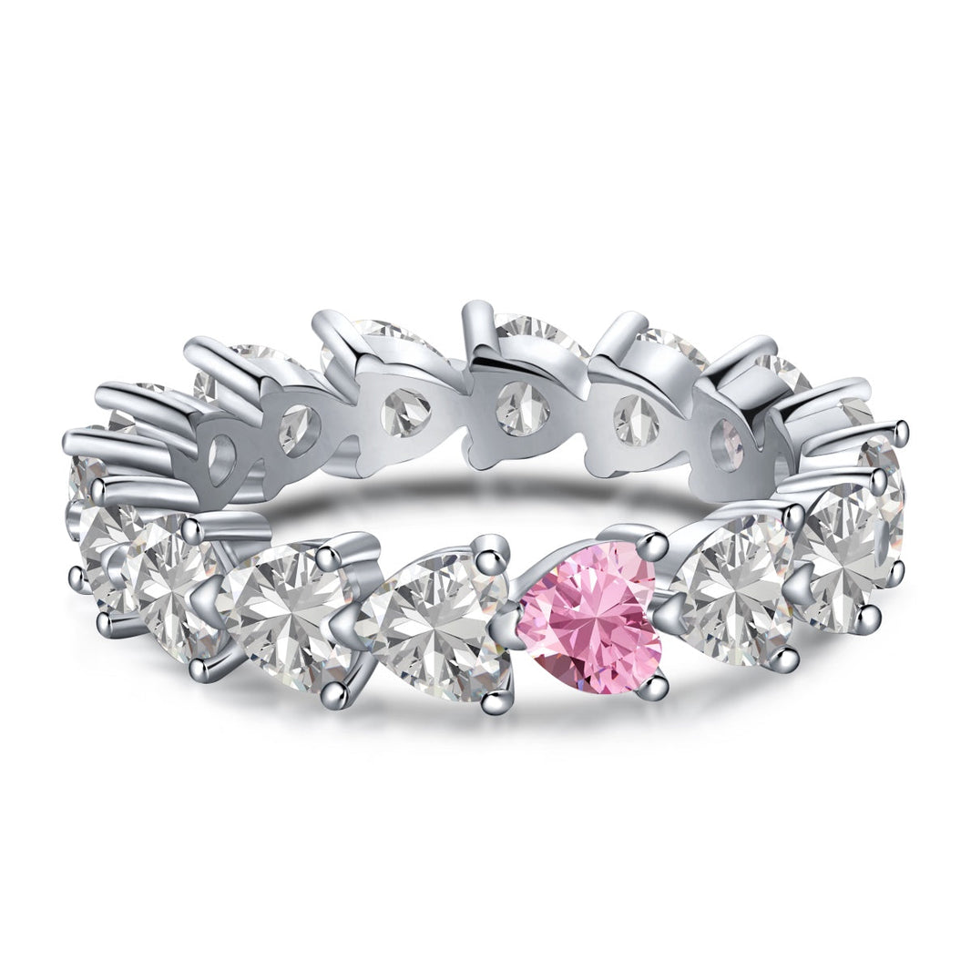 [LUCKY LOVE]0.25 Carat Radiant Romance Heart Cut Lover Ring