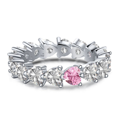 [LUCKY LOVE]0.25 Carat Radiant Romance Heart Cut Lover Ring