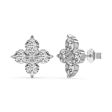 [LUCKY LOVE]Four-Leaf Clover Eight-Pointed Star Earrings