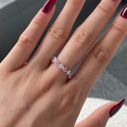 [LUCKY LOVE]0.25 Carat Radiant Romance Heart Cut Lover Ring