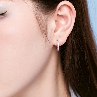 [LUCKY LOVE]Radiant Colorful Round Cut Earrings