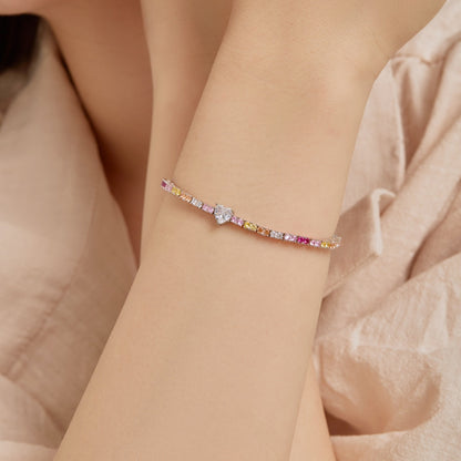 [LUCKY LOVE]Delicate Romantic Heart Shape Lover Bracelet