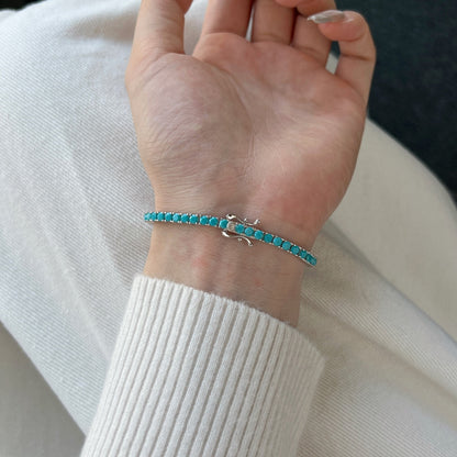 [LUCKY LOVE]Dainty Charming Round Cut Tennis Bracelet