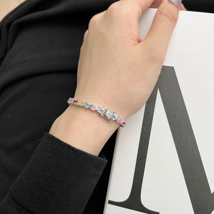 [LUCKY LOVE]Ornate Sparkling Multi Cut Party Bracelet