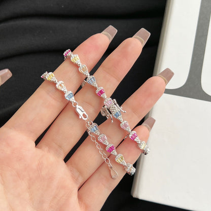 [LUCKY LOVE]Radiant Water Drop Shape Daily Bracelet