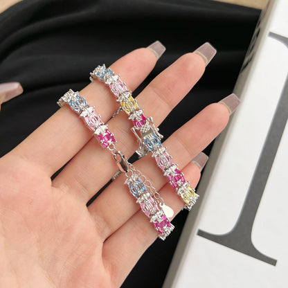 [LUCKY LOVE]Delicate Colorful Multi Cut Party Bracelet