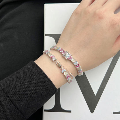 [LUCKY LOVE]Ornate Sparkling Round Cut Party Bracelet