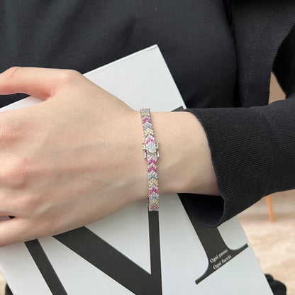 [LUCKY LOVE]Ornate Sparkling Round Cut Party Bracelet