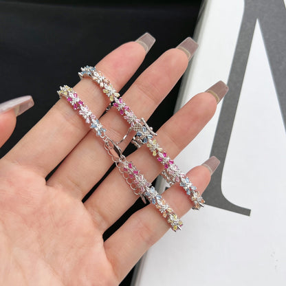 [LUCKY LOVE]Radiant Colorful Emerald Cut Party Bracelet