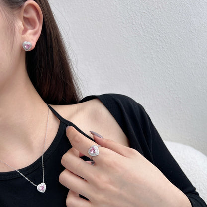 [LUCKY LOVE]Dazzling Heart Shape Lover Earrings