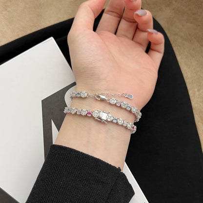 [LUCKY LOVE]Dazzling Radiant Multi Cut Daily Bracelet