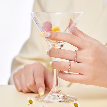 [LUCKY LOVE]Dainty Ebullient Round Cut Daily Ring