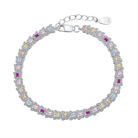 [LUCKY LOVE]Delicate Colorful Multi Cut Daily Bracelet