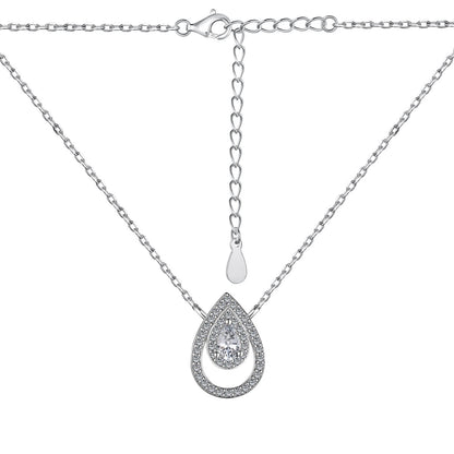 [LUCKY LOVE]Sparkling Pear Cut Necklace