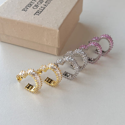 [LUCKY LOVE]Radiant Heart Cutout Earrings