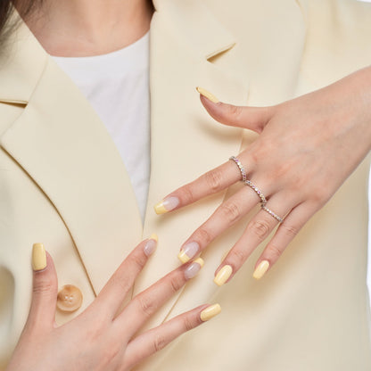 [LUCKY LOVE]Radiant Sparkling Round Cut Daily Ring