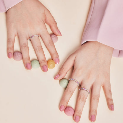 [LUCKY LOVE]Radiant Sparkling Round Cut Daily Ring